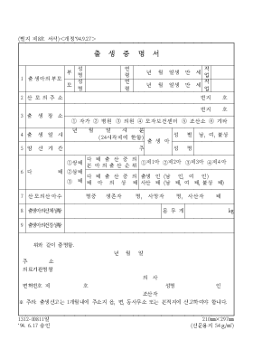출생증명서 출생증명서